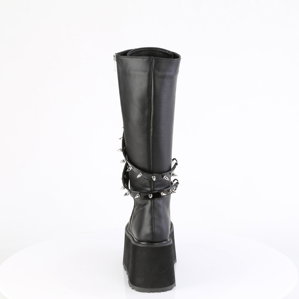 Women's Demonia Damned-220 Platform Boots Black Vegan Leather | ZIM076532