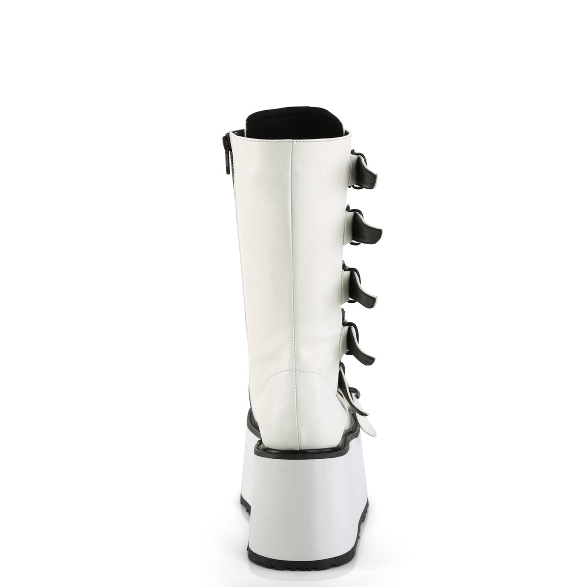 Women's Demonia Damned-225 Knee-high Boots White Vegan Leather | UNL206495