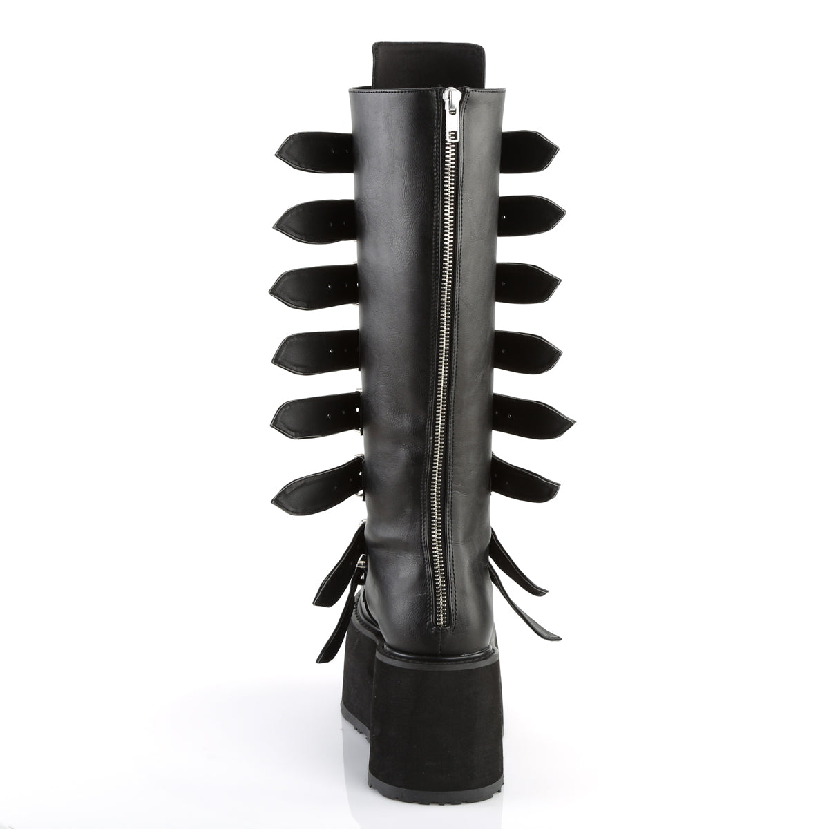 Women's Demonia Damned-318 Knee-high Boots Black Vegan Leather | HLQ807154