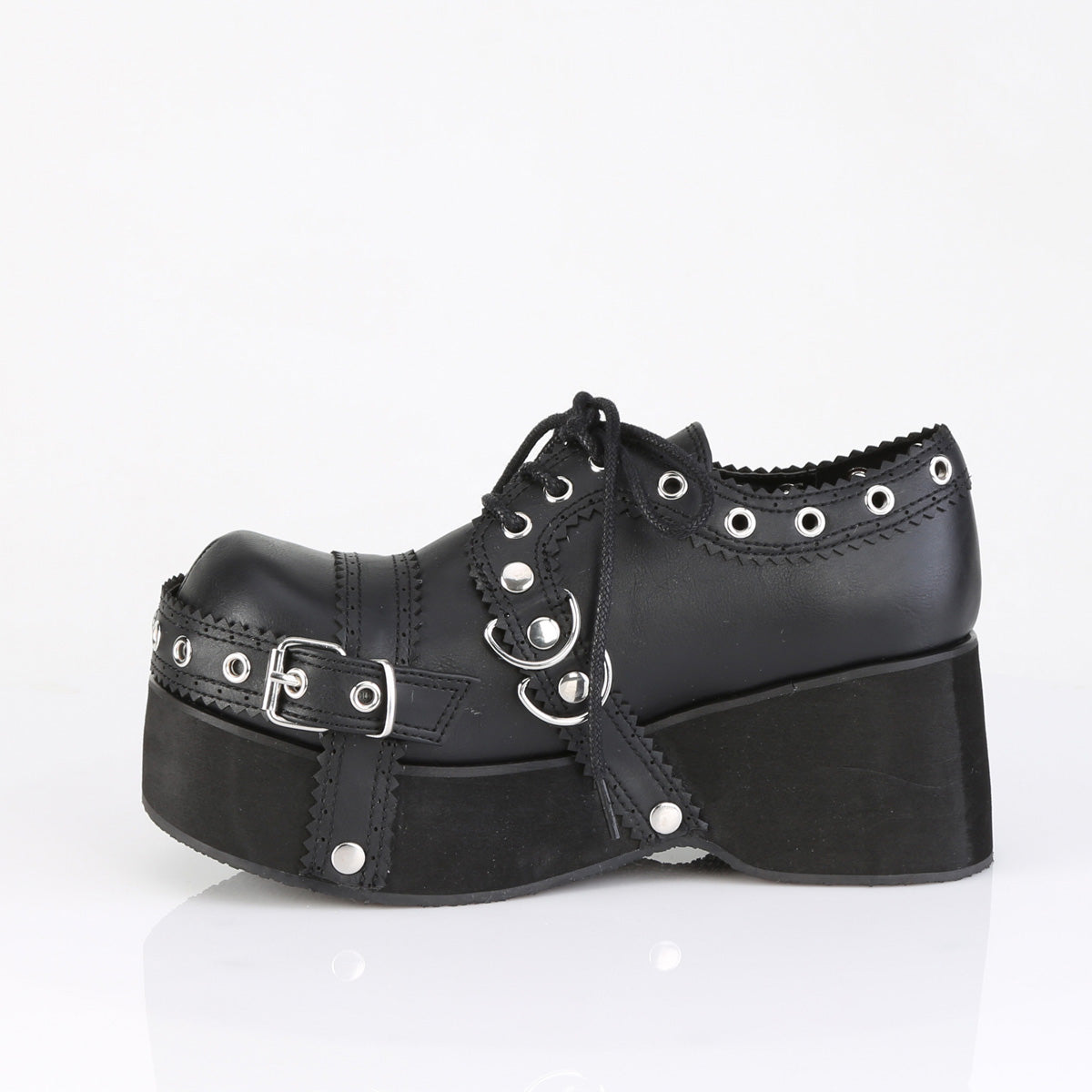 Women's Demonia Dank-28 Platform Shoes Black Vegan Leather | HSO273658