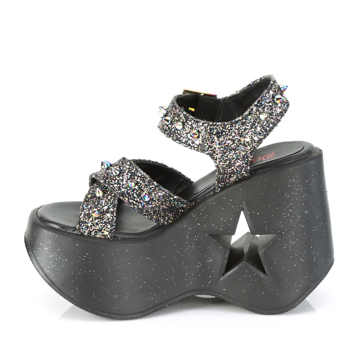 Women's Demonia Dynamite-02 Sandals Black Multi Glitter | HWN317062