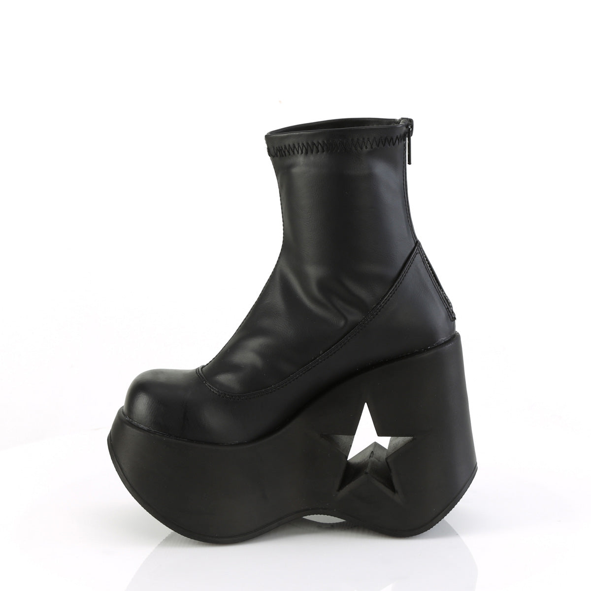 Women's Demonia Dynamite-100 Platform Boots Black Str Vegan Leather | ILK421508