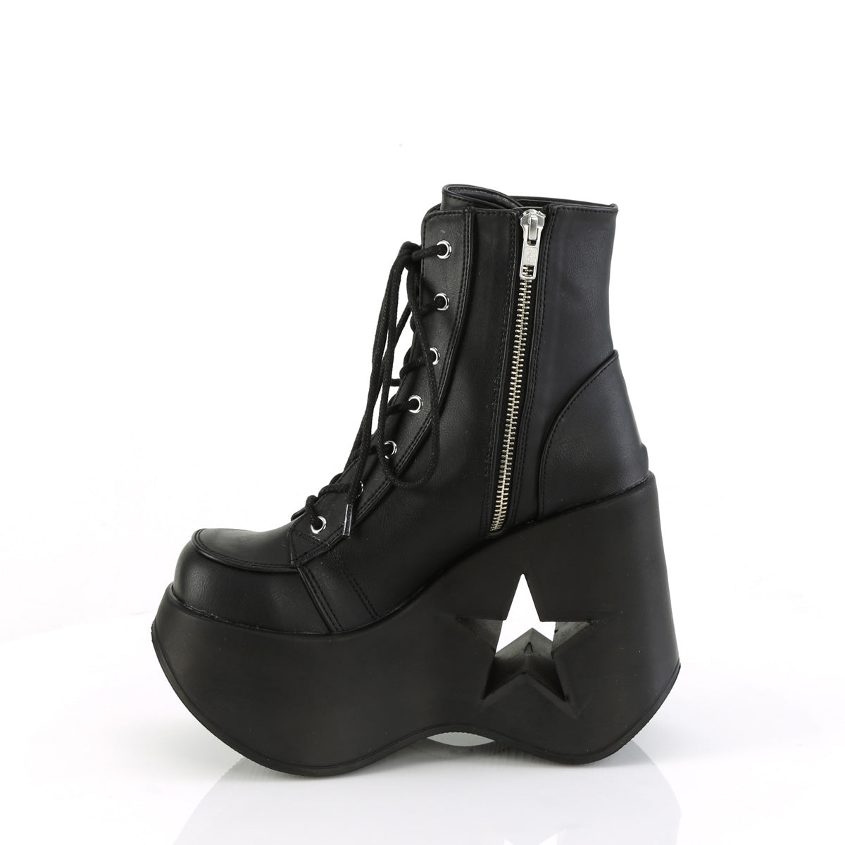 Women's Demonia Dynamite-106 Platform Boots Black Vegan Leather | CSP380925