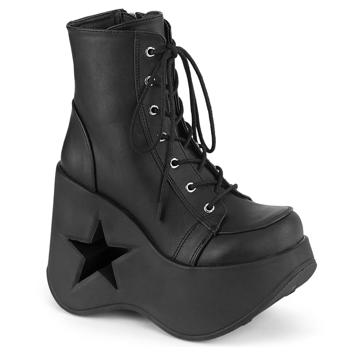 Women\'s Demonia Dynamite-106 Platform Boots Black Vegan Leather | CSP380925