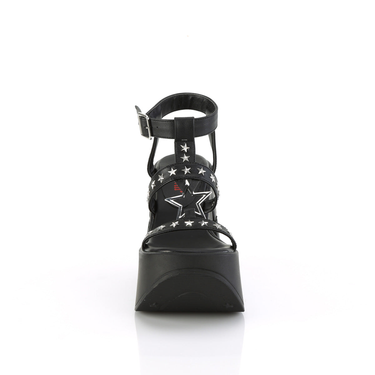 Women's Demonia Dynamite-12 Sandals Black Vegan Leather | VMD968215