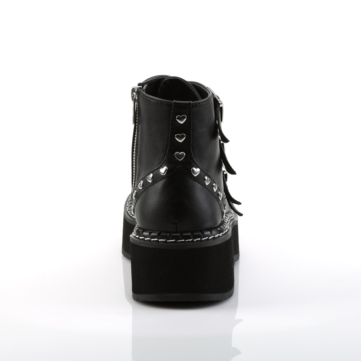 Women's Demonia Emily-315 Platform Boots Black Vegan Leather | ROJ415907