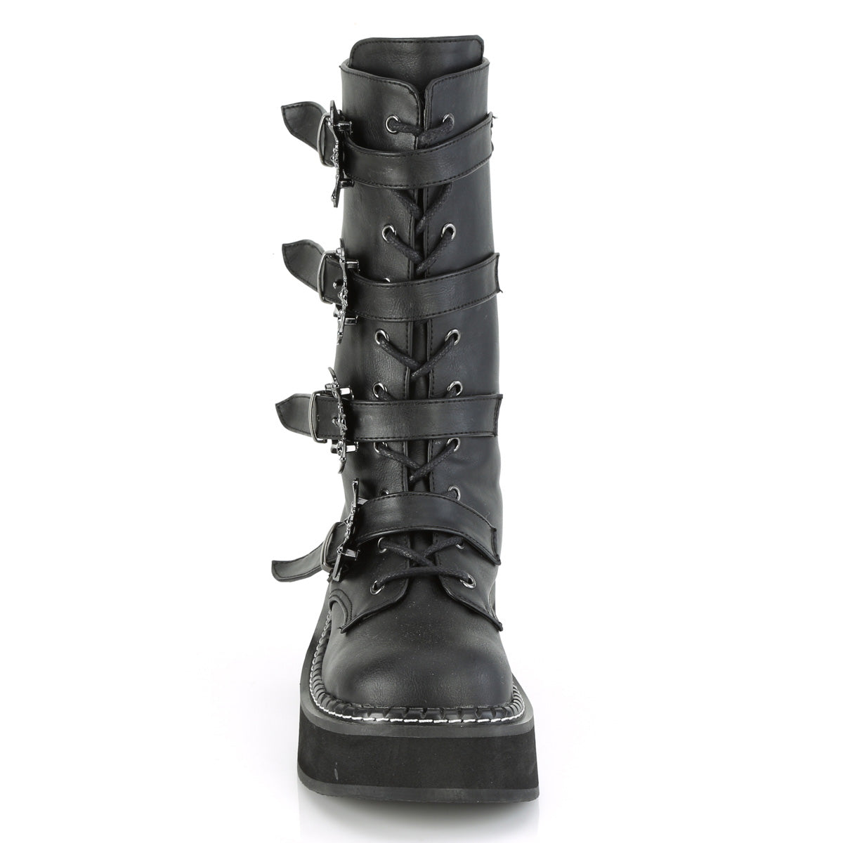 Women's Demonia Emily-322 Knee-high Boots Black Vegan Leather | JKI540376