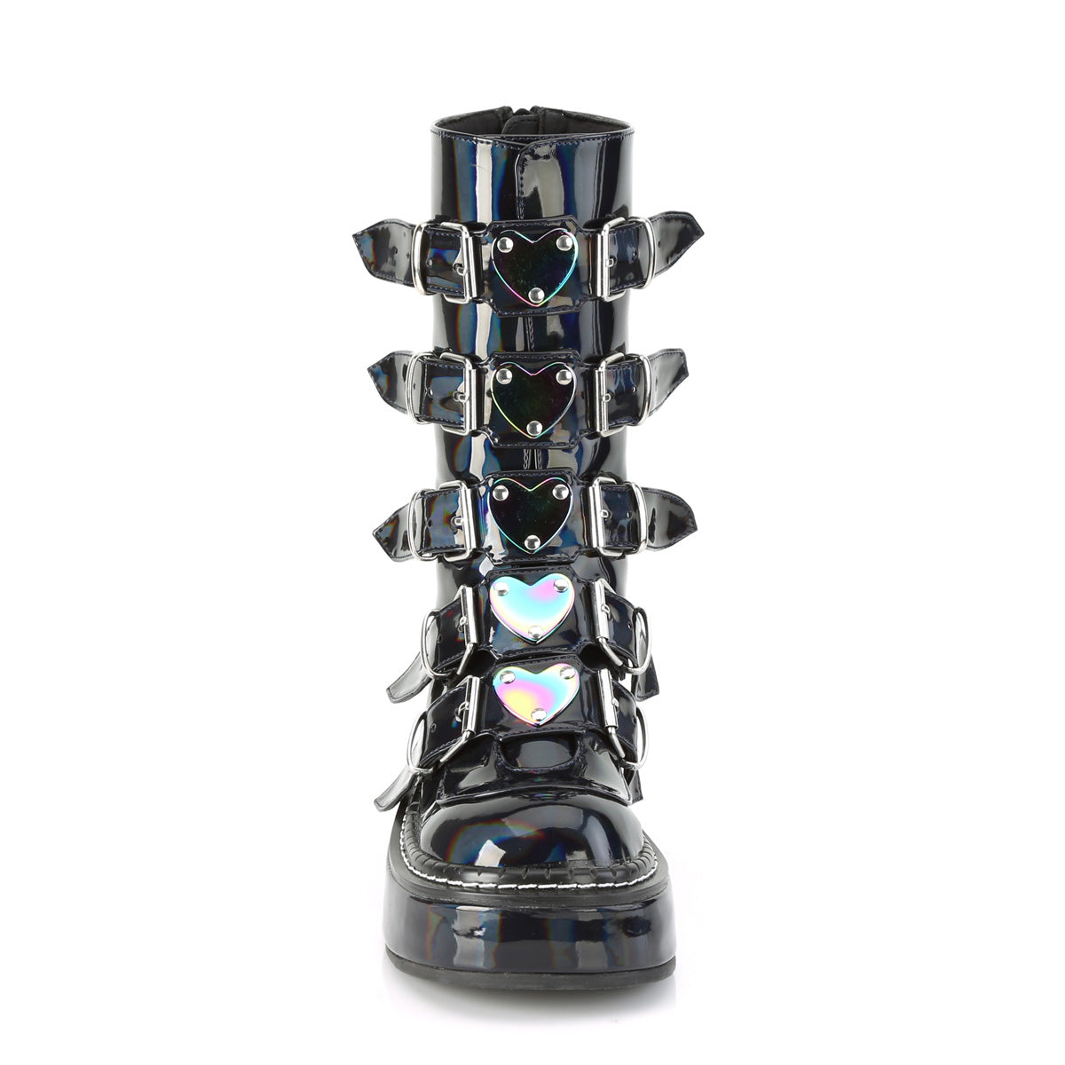 Women's Demonia Emily-330 Knee-high Boots Black Hologram | GJO957308