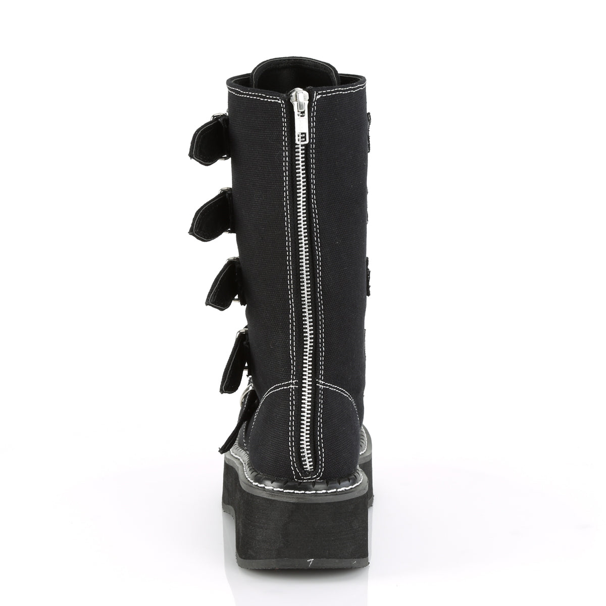 Women's Demonia Emily-341 Knee-high Boots Black Canvas | ISN861752