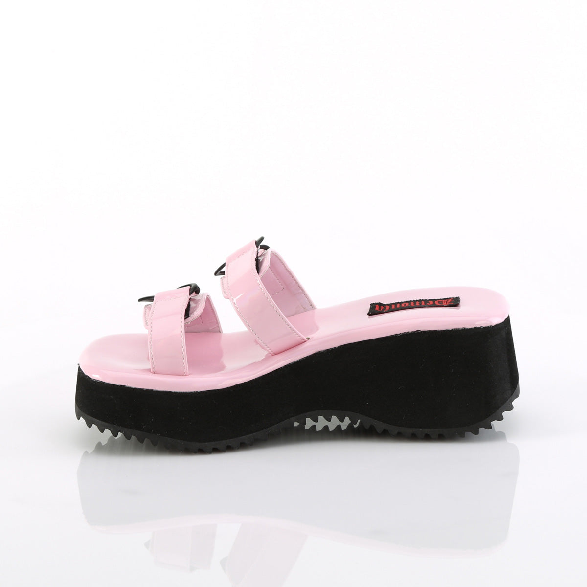 Women's Demonia Flip-12 Sandals Baby Pink Holo Patent | TXO543071