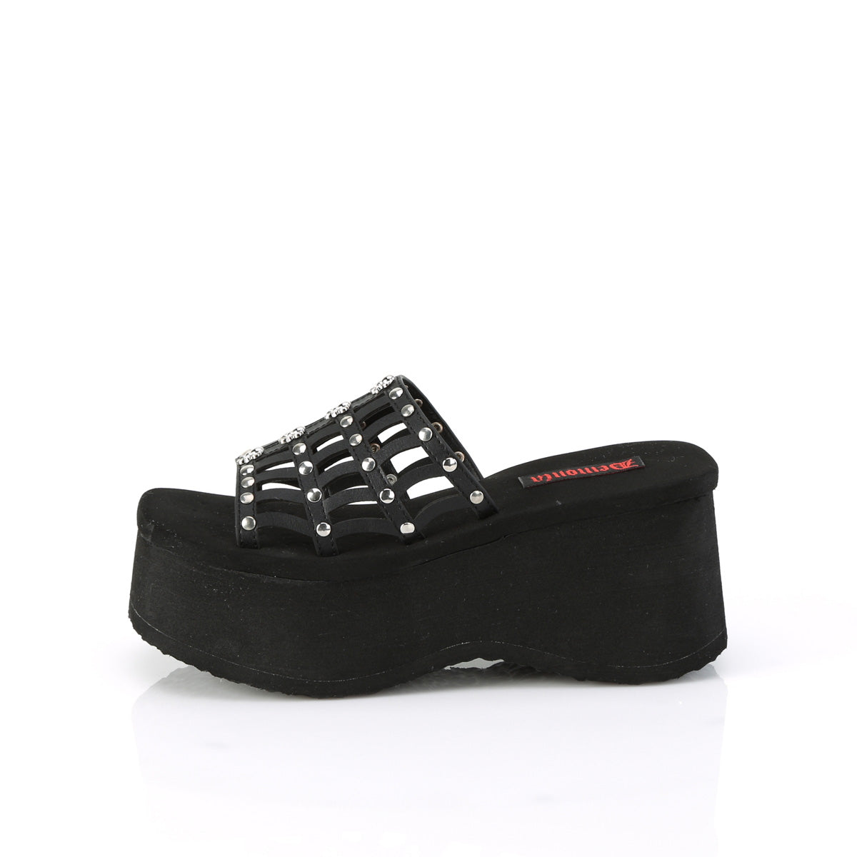 Women's Demonia Funn-13 Sandals Black Vegan Leather | YPU641350