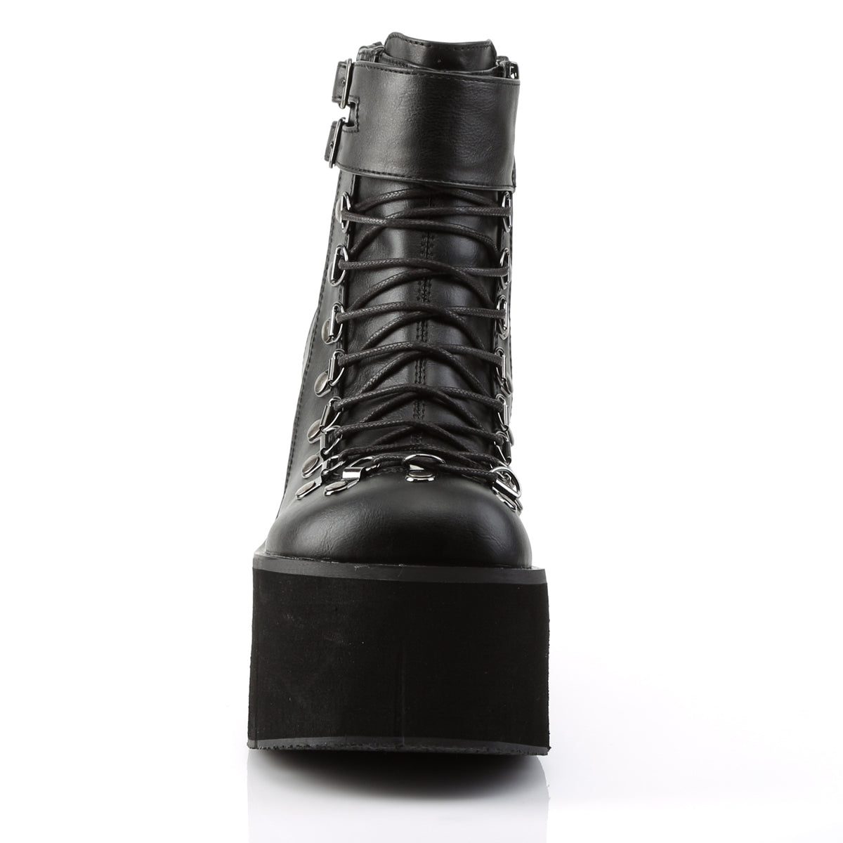 Women's Demonia Kera-21 Platform Boots Black Vegan Leather | TOH046937