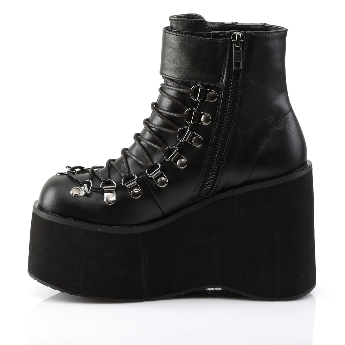 Women's Demonia Kera-21 Platform Boots Black Vegan Leather | TOH046937