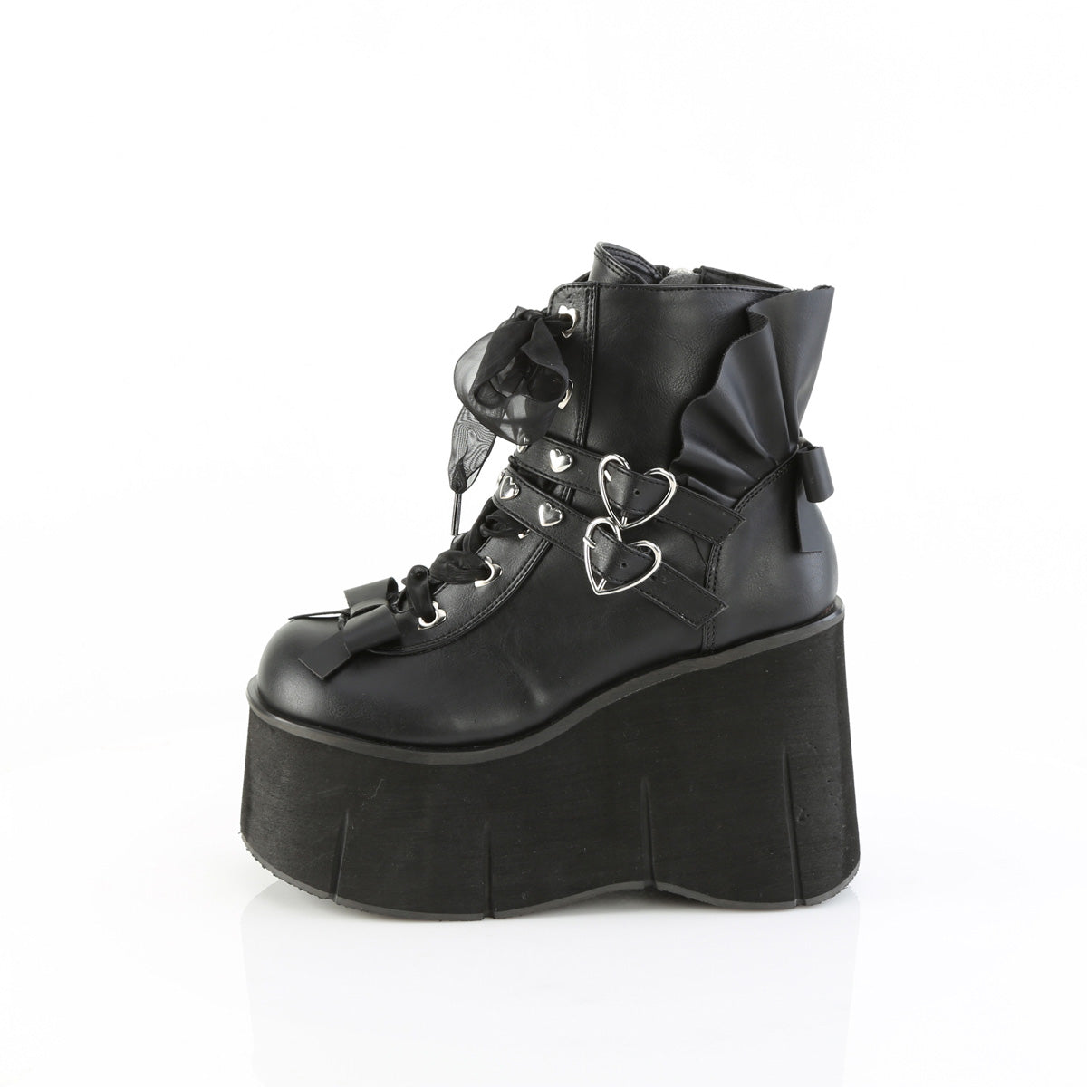 Women's Demonia Kera-55 Platform Boots Black Vegan Leather | WTI196074