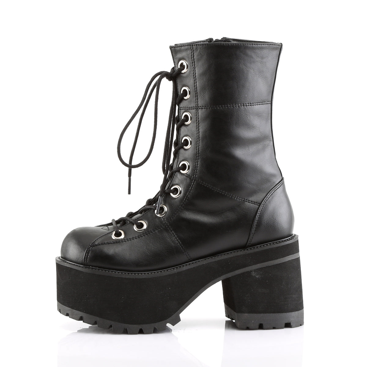 Women's Demonia Ranger-301 Knee-high Boots Black Vegan Leather | MPX825394