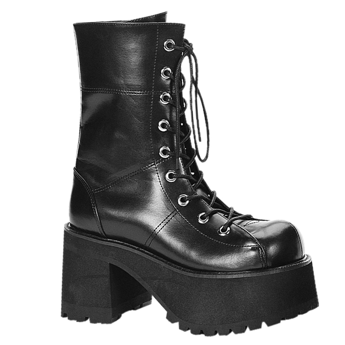 Women\'s Demonia Ranger-301 Knee-high Boots Black Vegan Leather | MPX825394