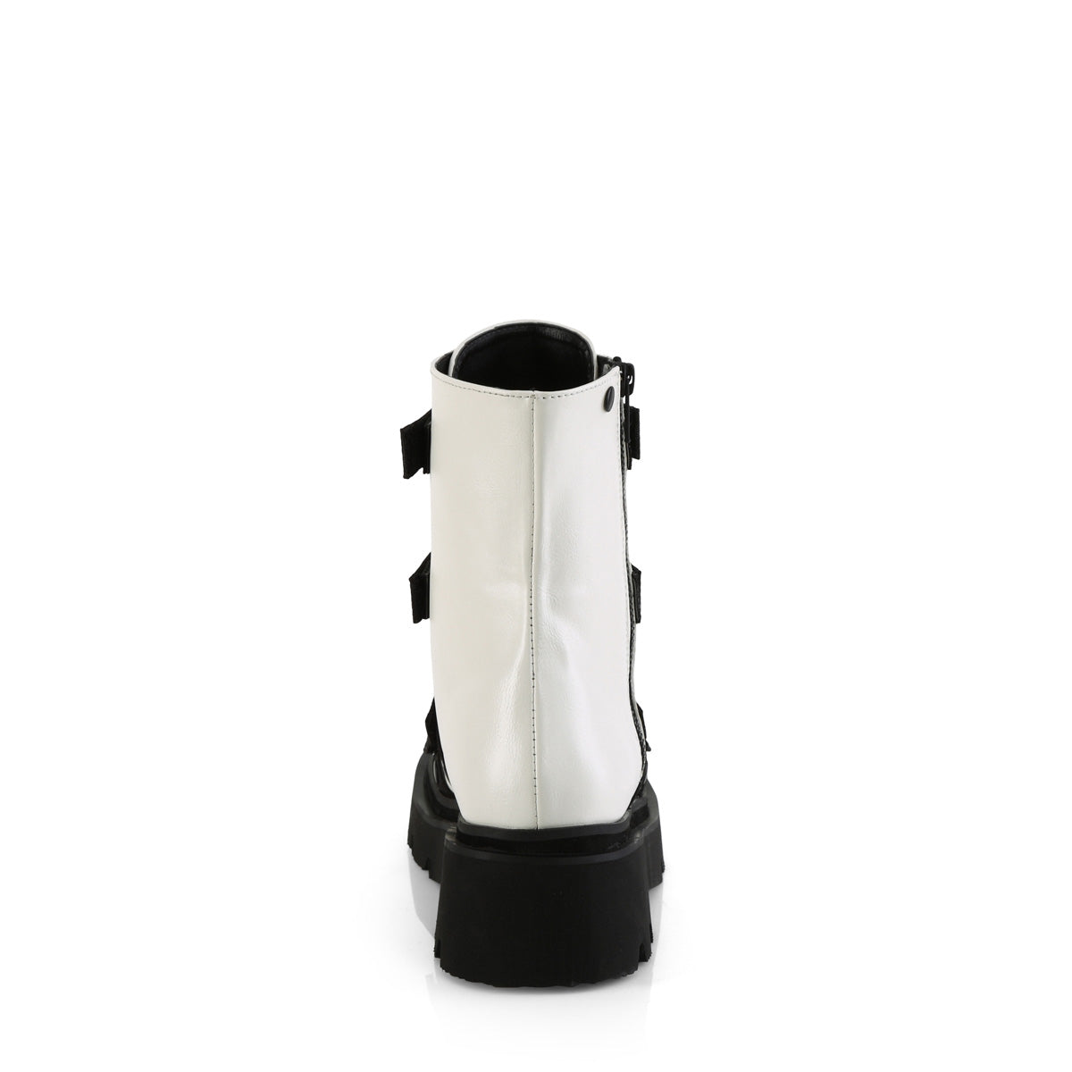 Women's Demonia Renegade-50 Platform Boots White Vegan Leather-Nylon | LPD410827