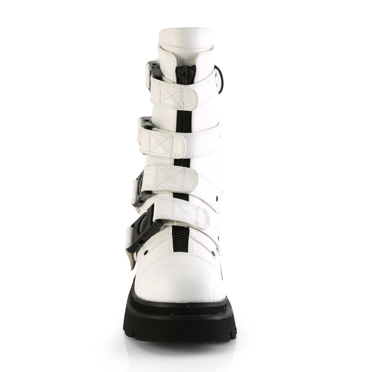 Women's Demonia Renegade-55 Platform Boots White Vegan Leather | BKA347625