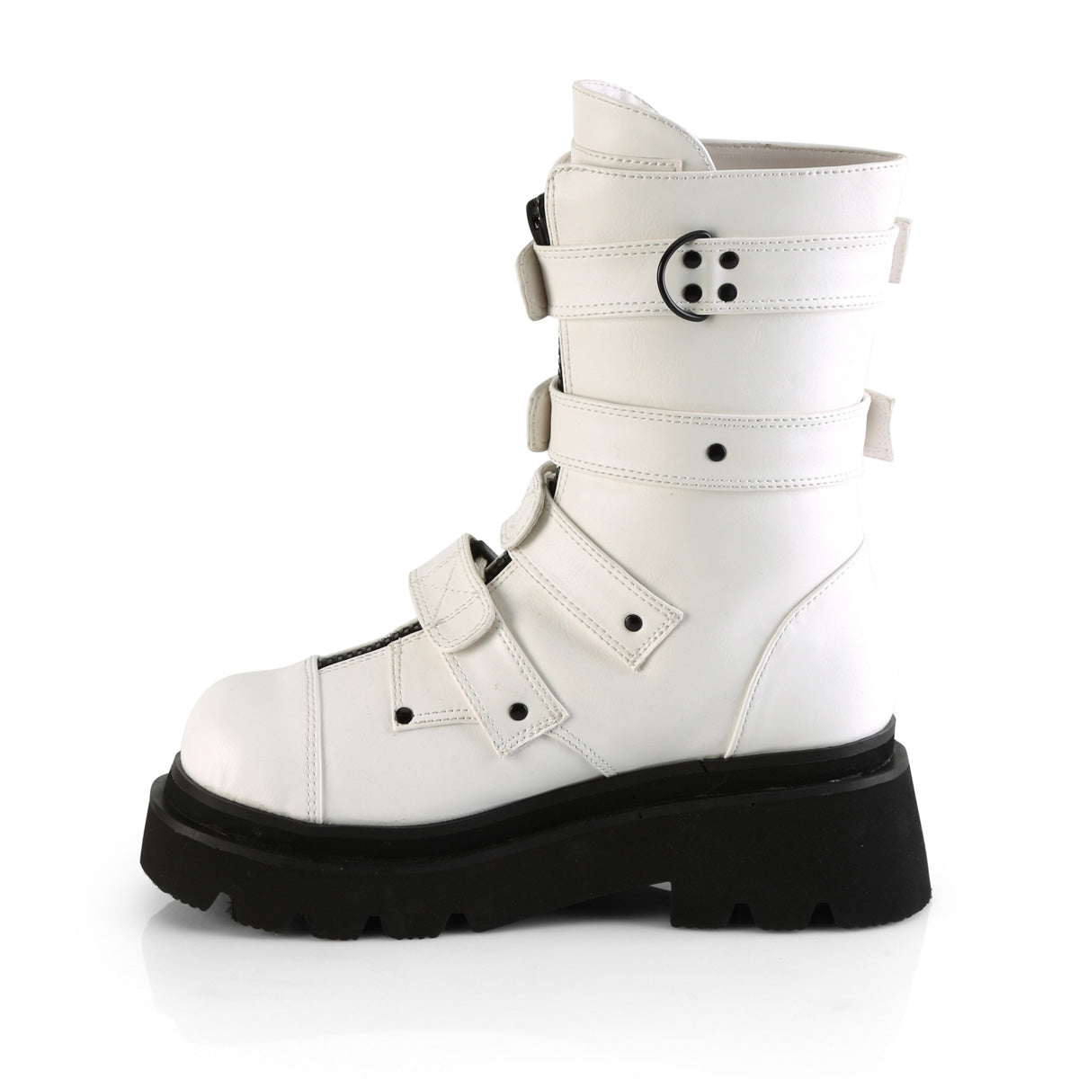 Women's Demonia Renegade-55 Platform Boots White Vegan Leather | BKA347625