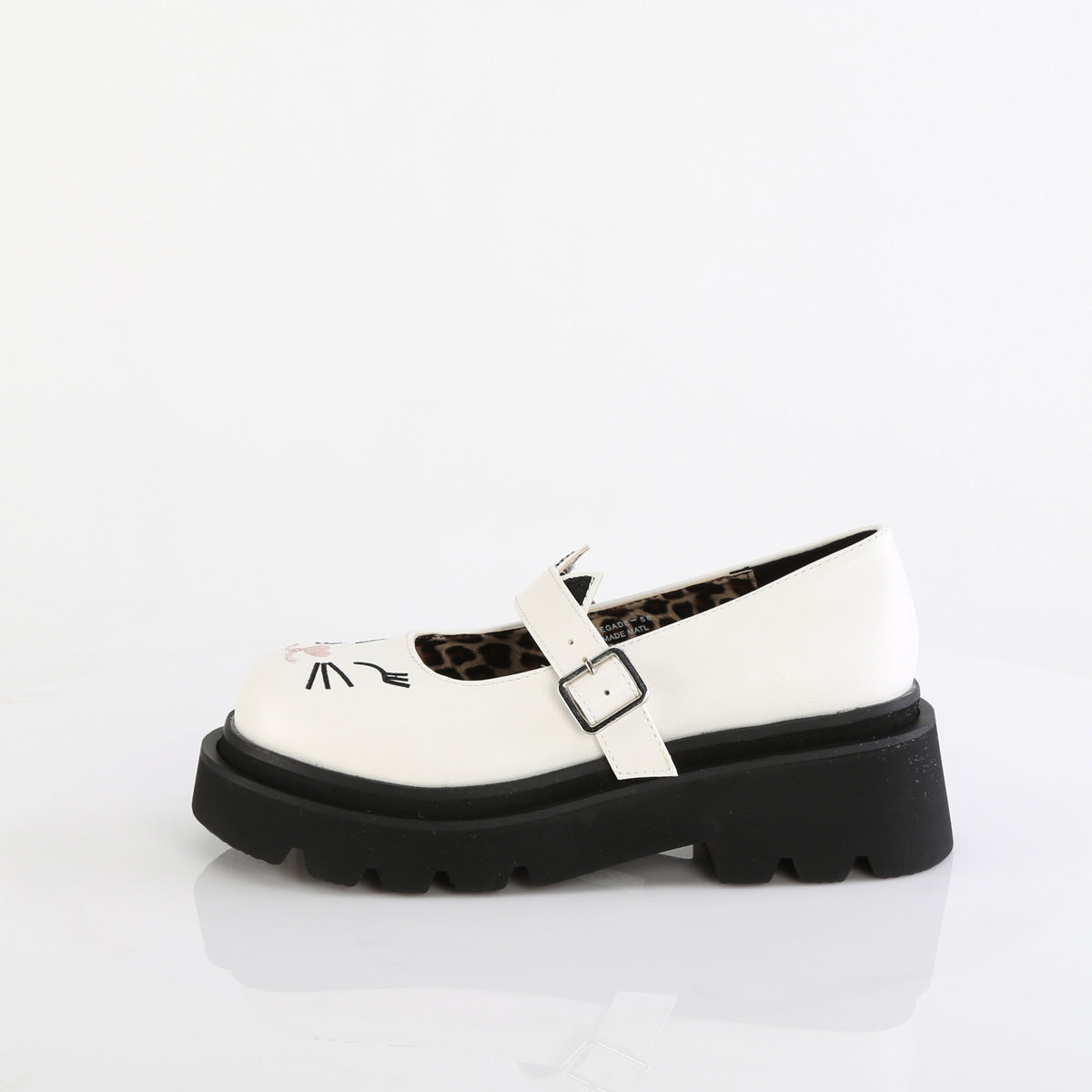 Women's Demonia Renegade-56 Mary Janes White Vegan Leather | EOL415389