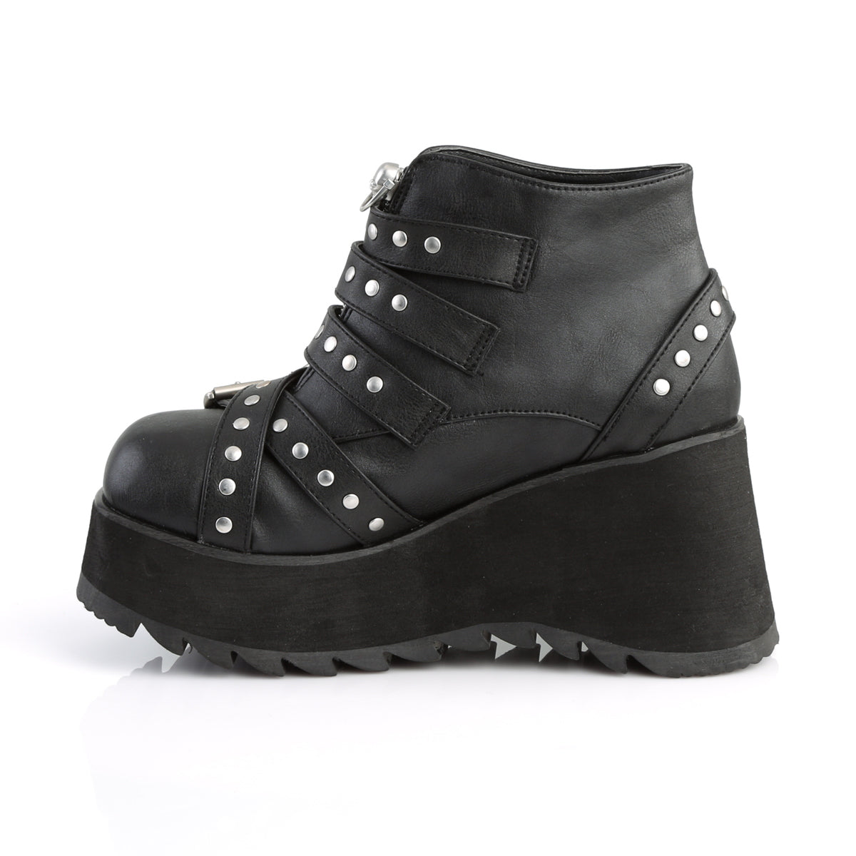 Women's Demonia Scene-30 Platform Boots Black Vegan Leather | ZPL461293