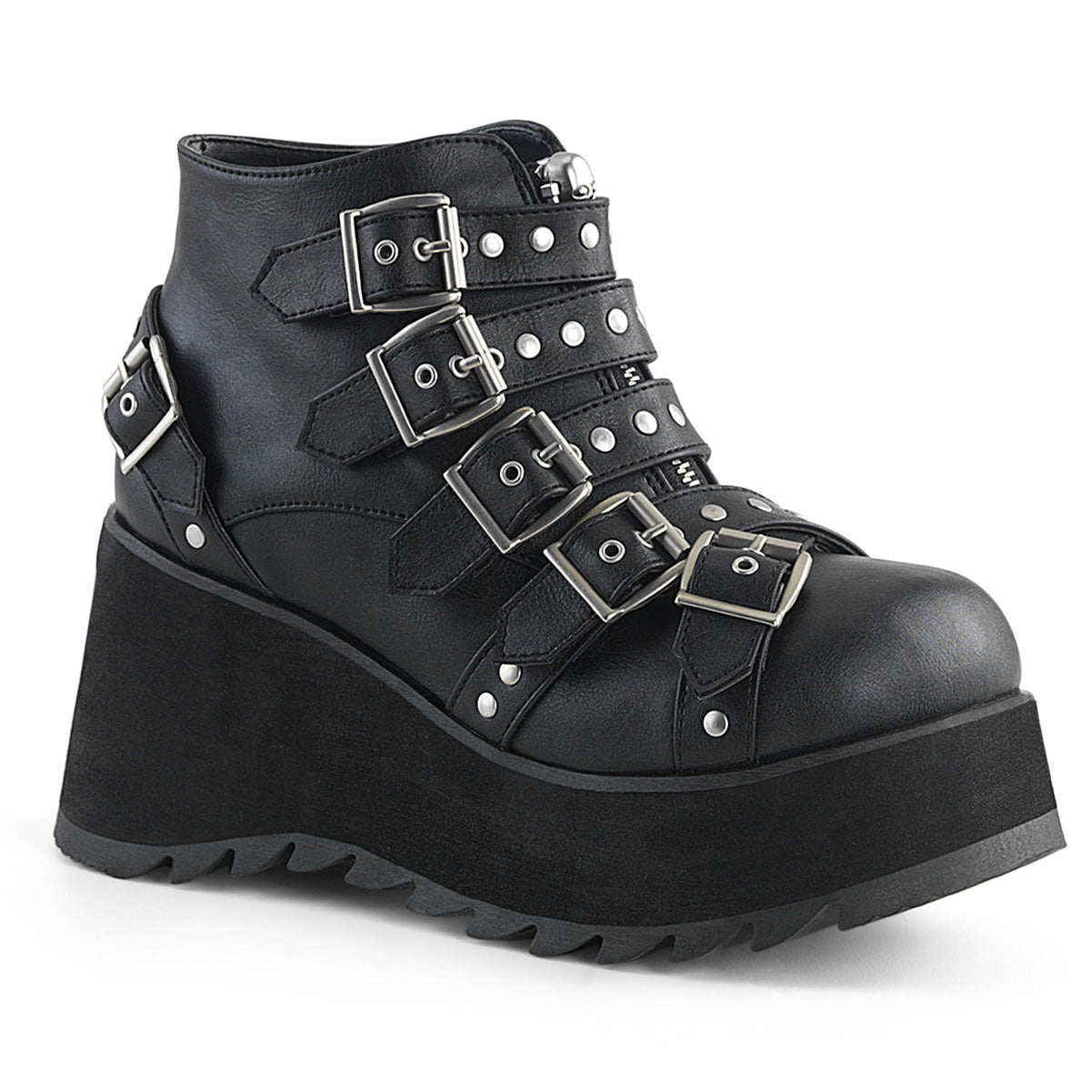 Women\'s Demonia Scene-30 Platform Boots Black Vegan Leather | ZPL461293