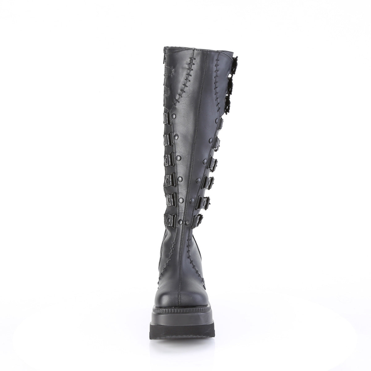 Women's Demonia Shaker-232 Knee-high Boots Black Vegan Leather | NPB415690