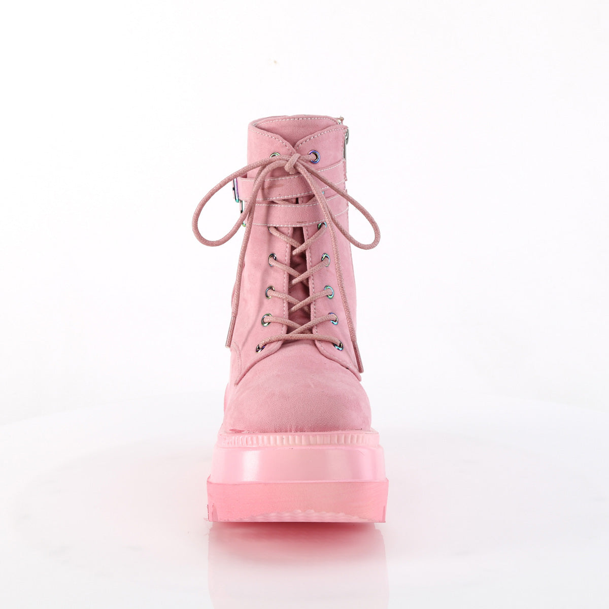 Women's Demonia Shaker-52 Platform Boots Baby Pink Vegan Suede | TGD625708