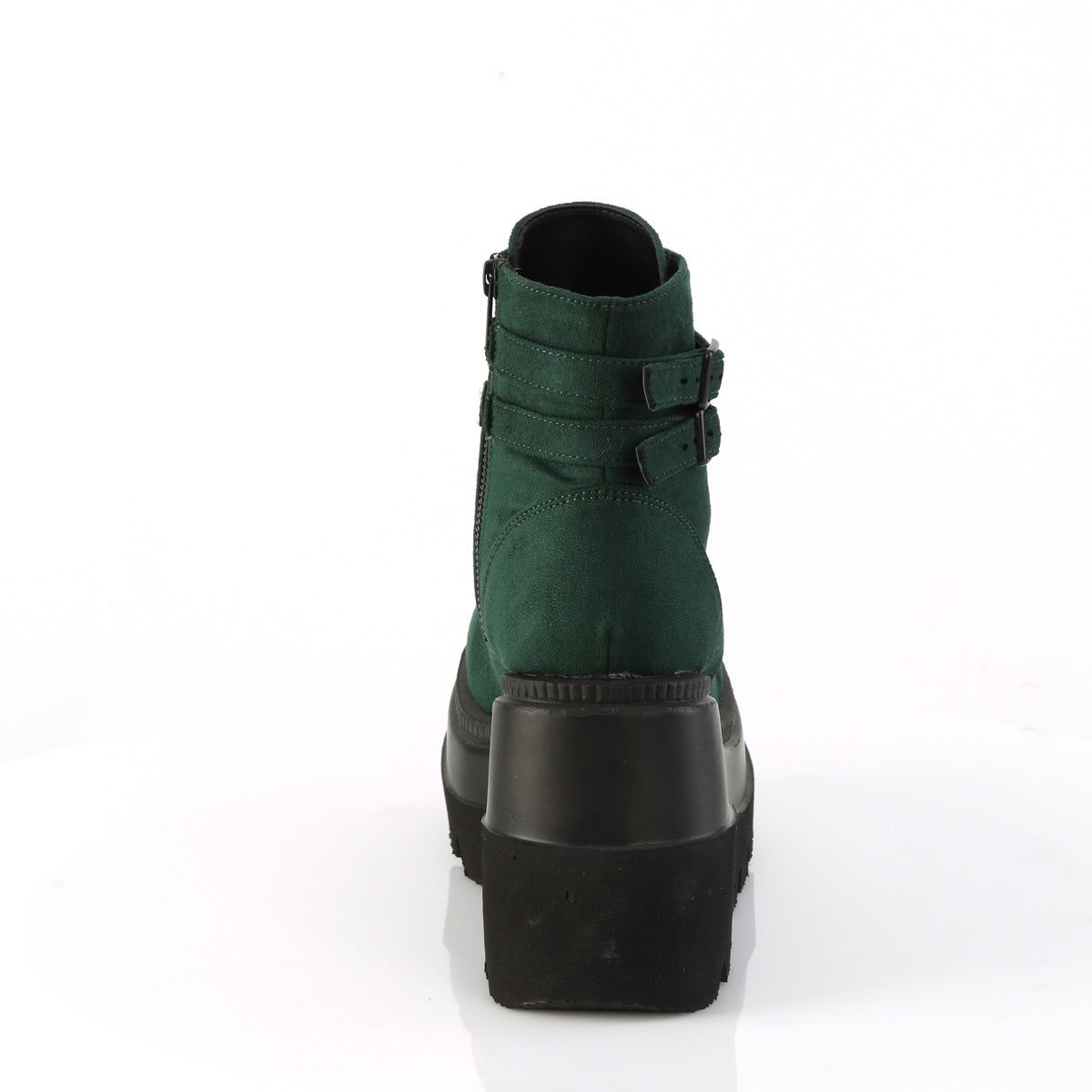 Women's Demonia Shaker-52 Platform Boots Emerald Vegan Suede | AGB562840