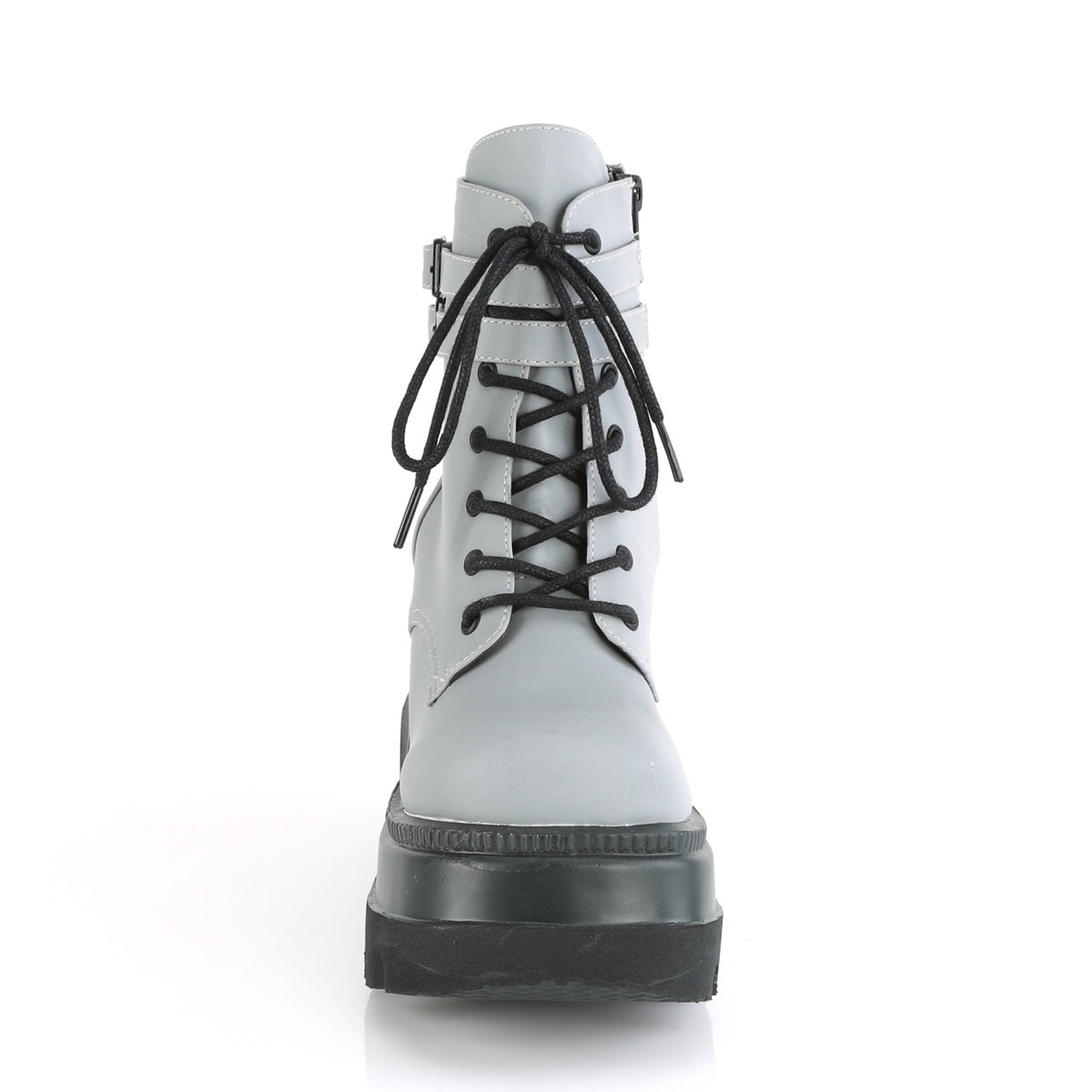 Women's Demonia Shaker-52 Platform Boots Gray Reflective | MQL683570