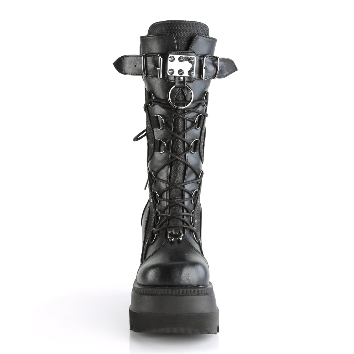 Women's Demonia Shaker-70 Knee-high Boots Black Vegan Leather | GLP028537