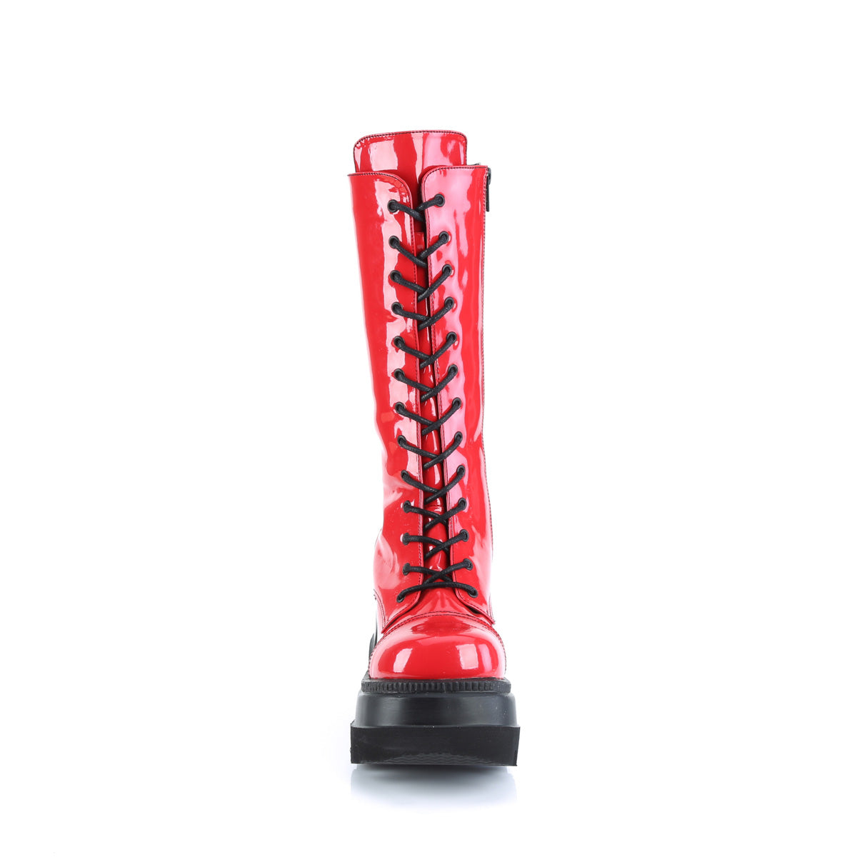 Women's Demonia Shaker-72 Knee-high Boots Red Patent | LUQ862904