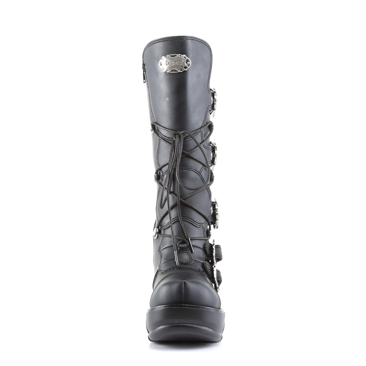 Women's Demonia Sinister-203 Knee-high Boots Black Vegan Leather | CUQ437026