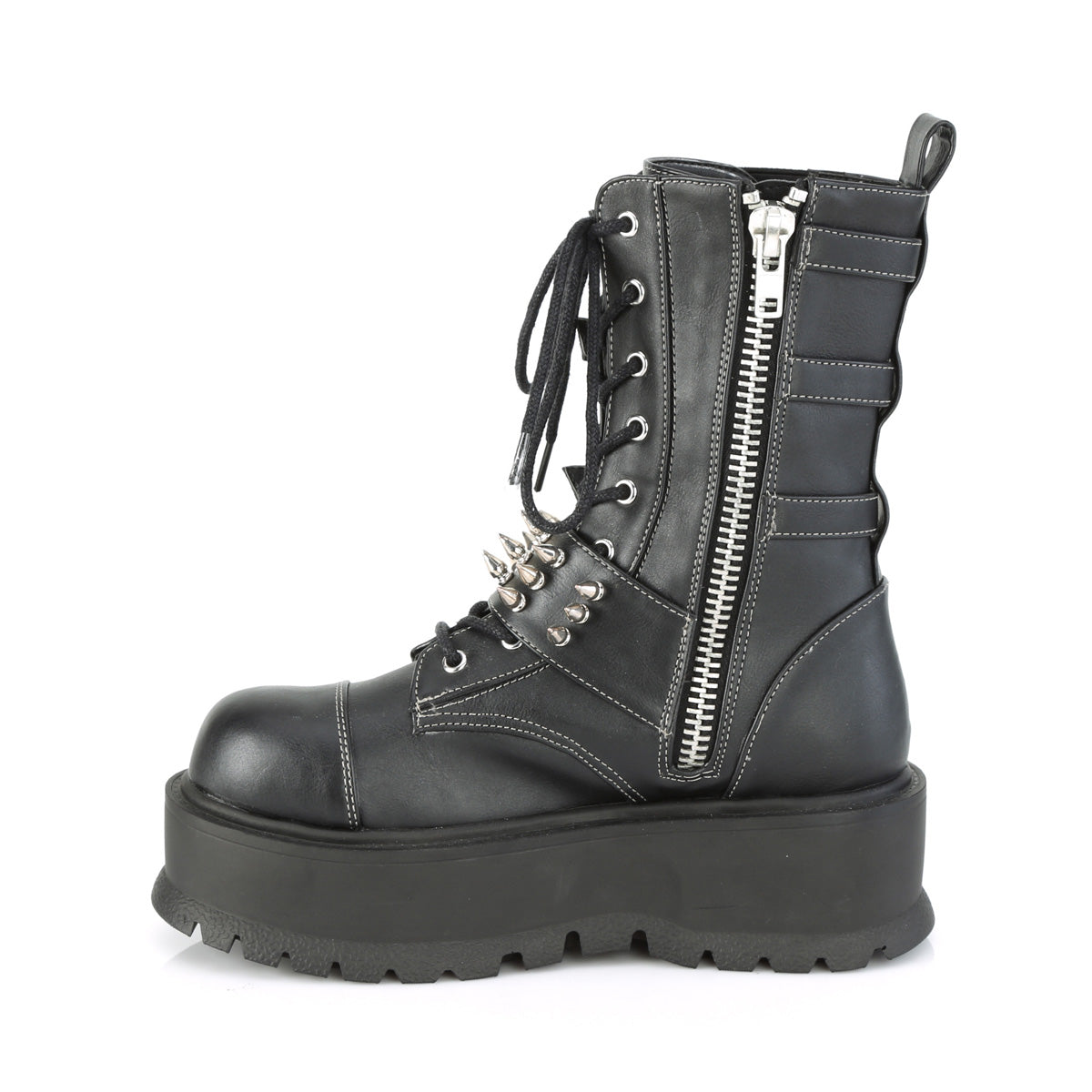 Women's Demonia Slacker-165 Platform Boots Black Vegan Leather | JDO964281