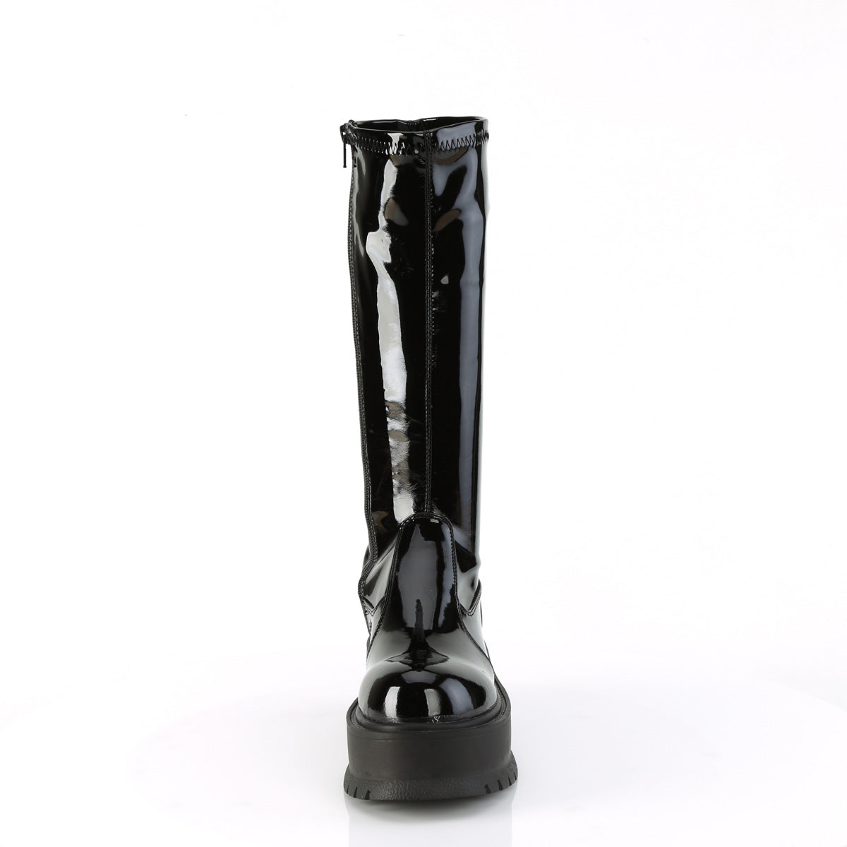 Women's Demonia Slacker-200 Knee-high Boots Black Patent | EOU368542