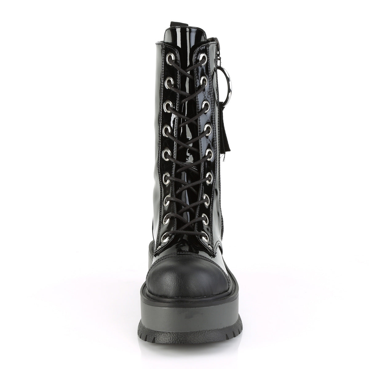 Women's Demonia Slacker-220 Platform Boots Black Vegan Leather | GWM930286