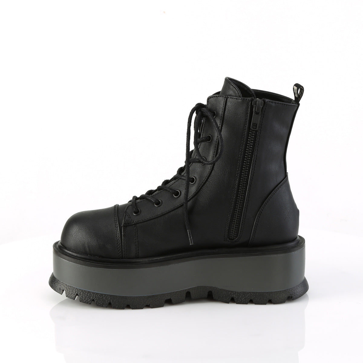 Women's Demonia Slacker-55 Platform Boots Black Vegan Leather | IBO180763