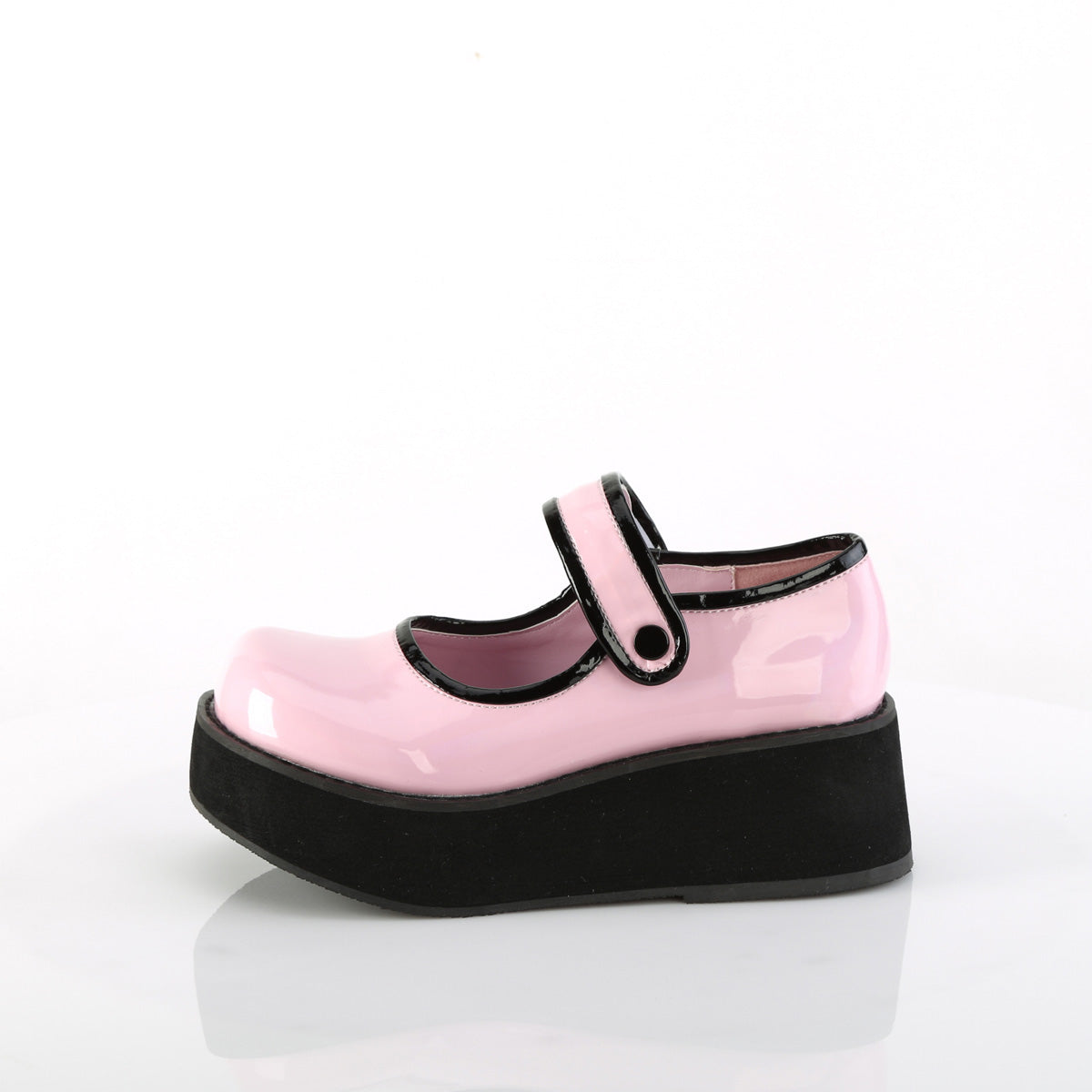 Women's Demonia Sprite-01 Mary Janes Baby Pink Holo Patent | UJW936821