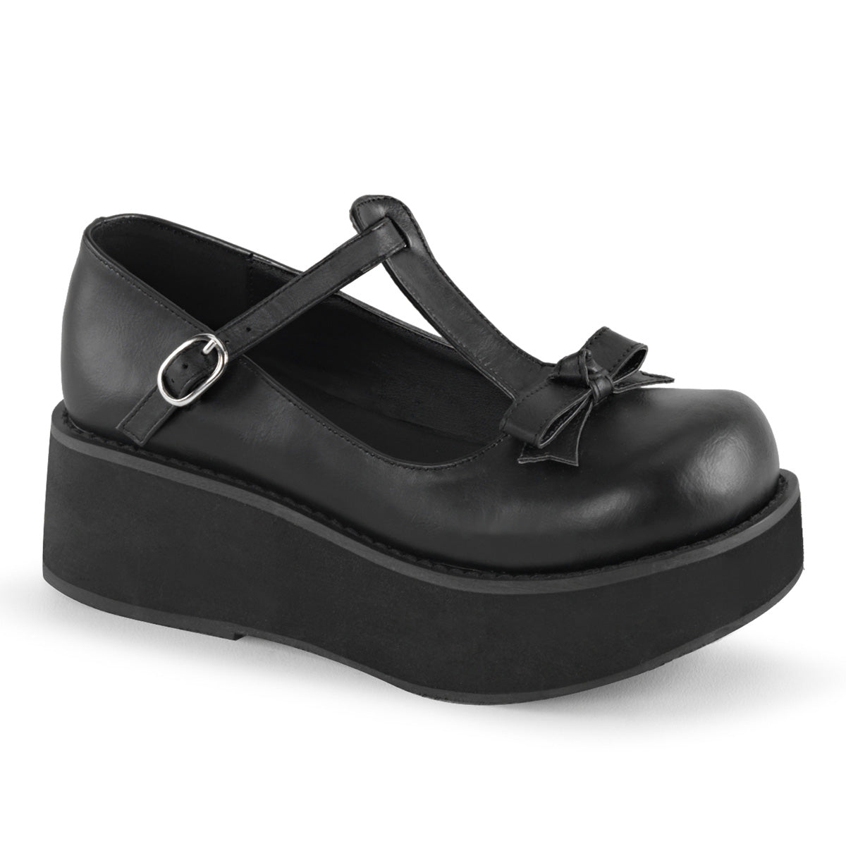 Women\'s Demonia Sprite-03 Mary Janes Black Vegan Leather | ICH305812