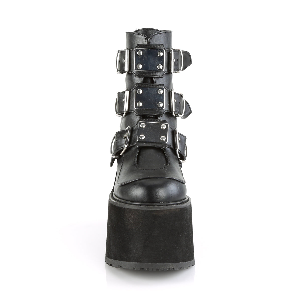 Women's Demonia Swing-105 Platform Boots Black Vegan Leather | MKX284971