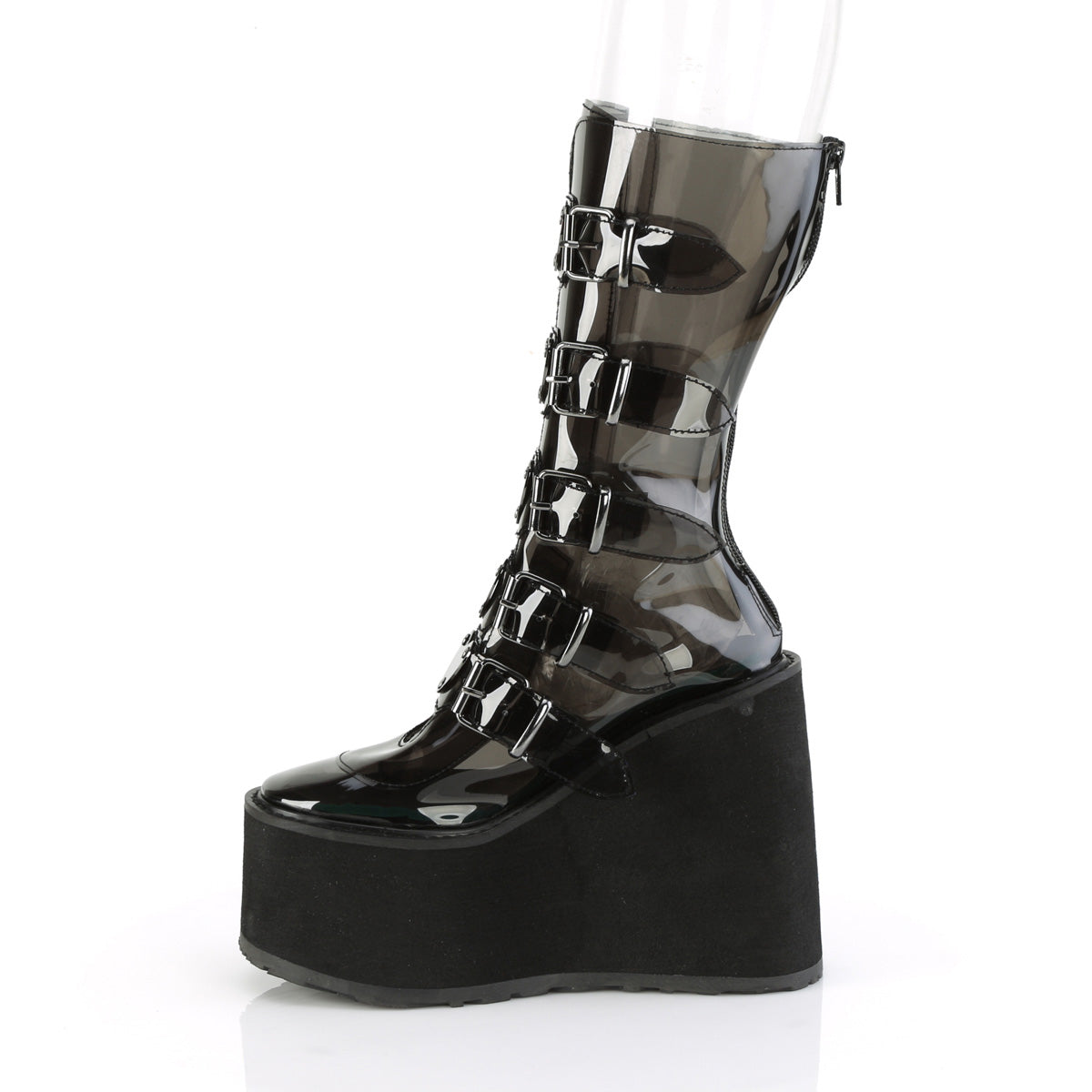 Women's Demonia Swing-230C Knee-high Boots Smoke TPU | TKH971504