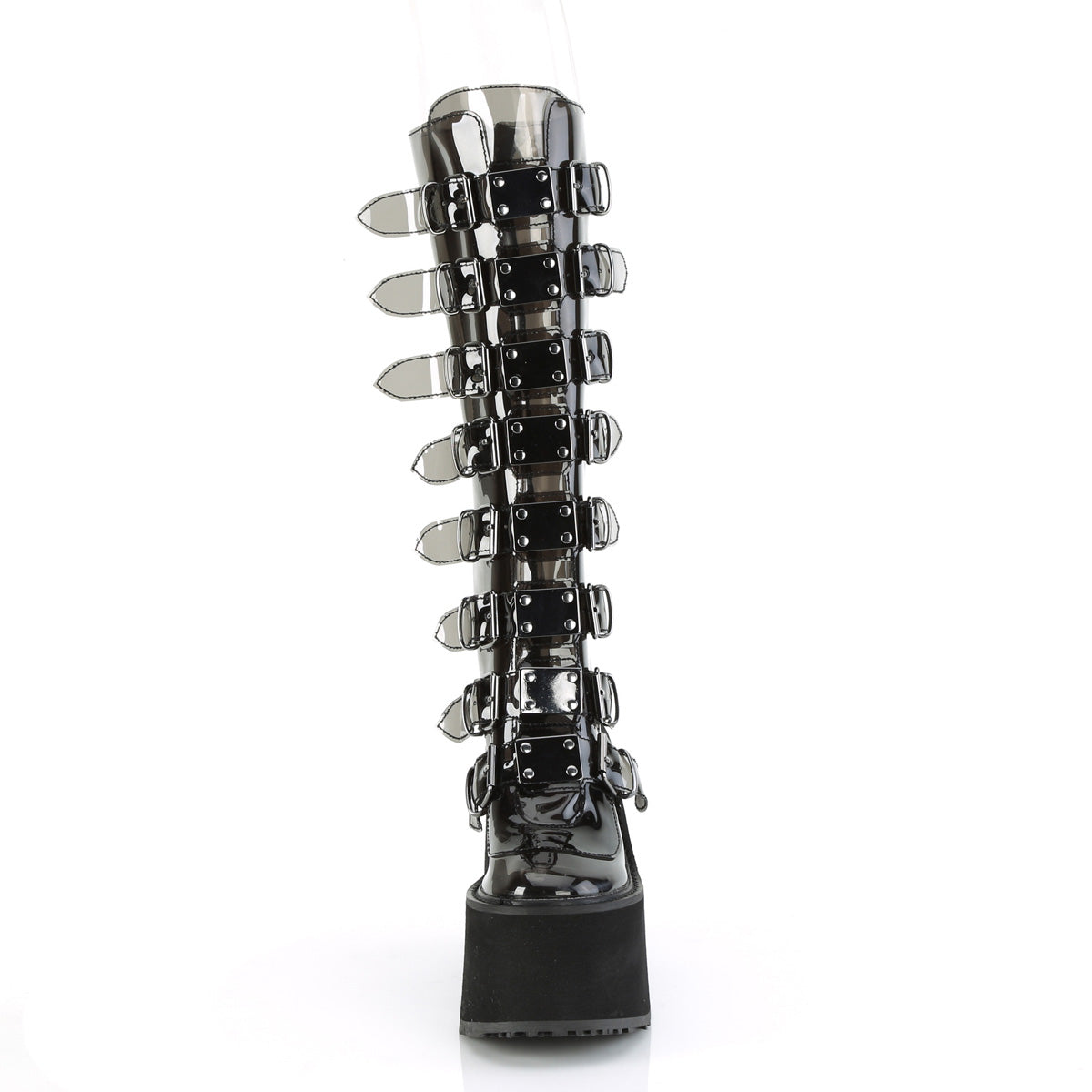 Women's Demonia Swing-815C Knee-high Boots Smoke TPU | DYJ345629