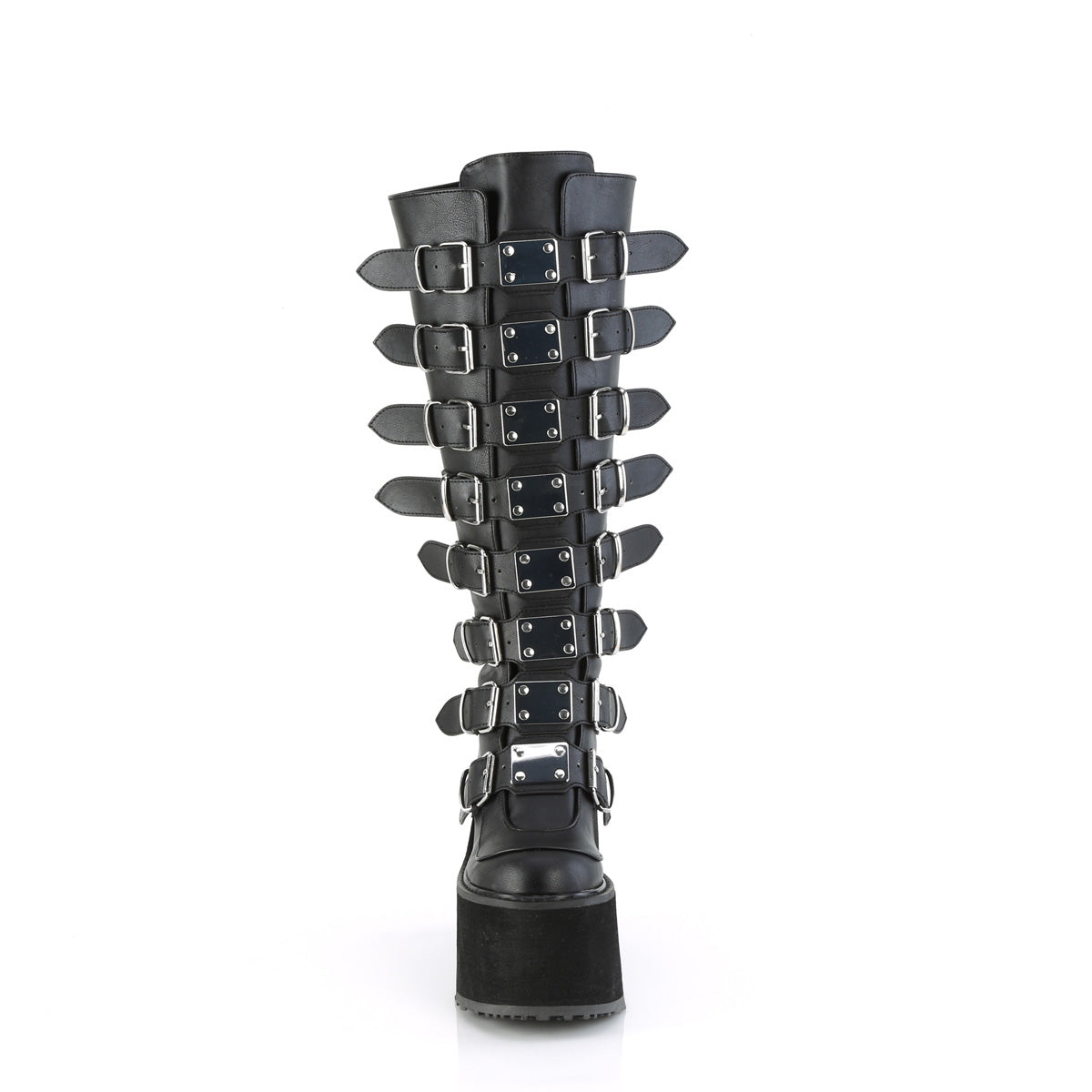 Women's Demonia Swing-815WC Knee-high Boots Black Vegan Leather | AGN590183