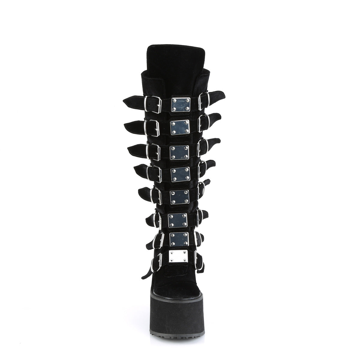 Women's Demonia Swing-815 Knee-high Boots Black Velvet | QCP730561