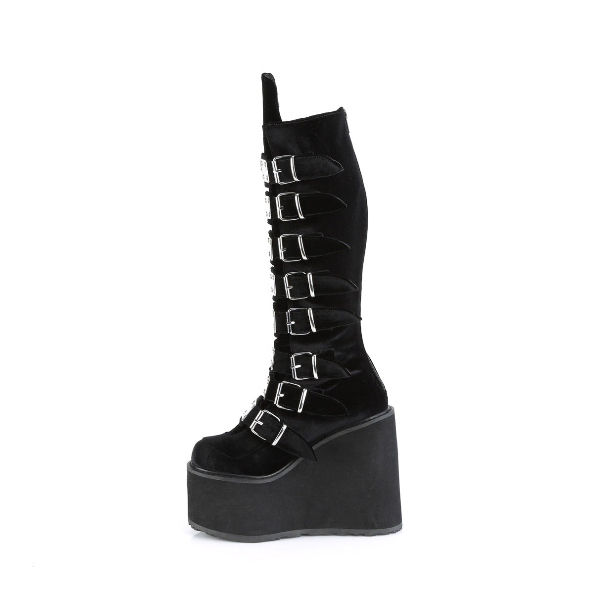 Women's Demonia Swing-815 Knee-high Boots Black Velvet | QCP730561