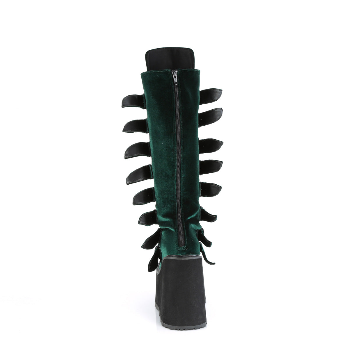 Women's Demonia Swing-815 Knee-high Boots Emerald Velvet | LQX620345