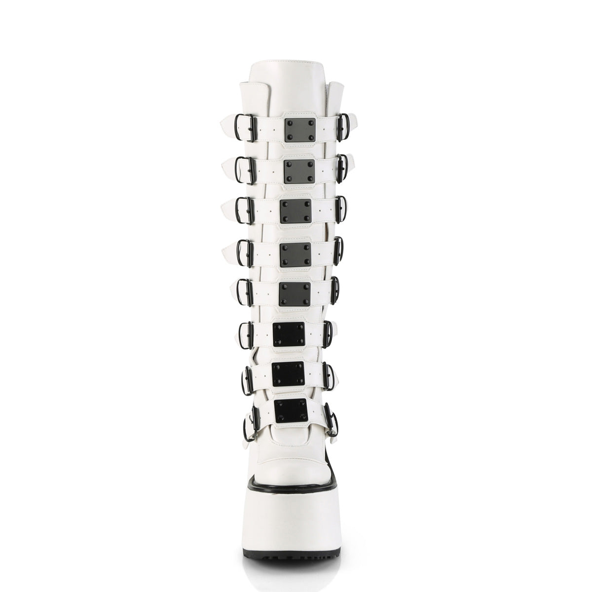 Women's Demonia Swing-815 Knee-high Boots White Vegan Leather | QPC650937