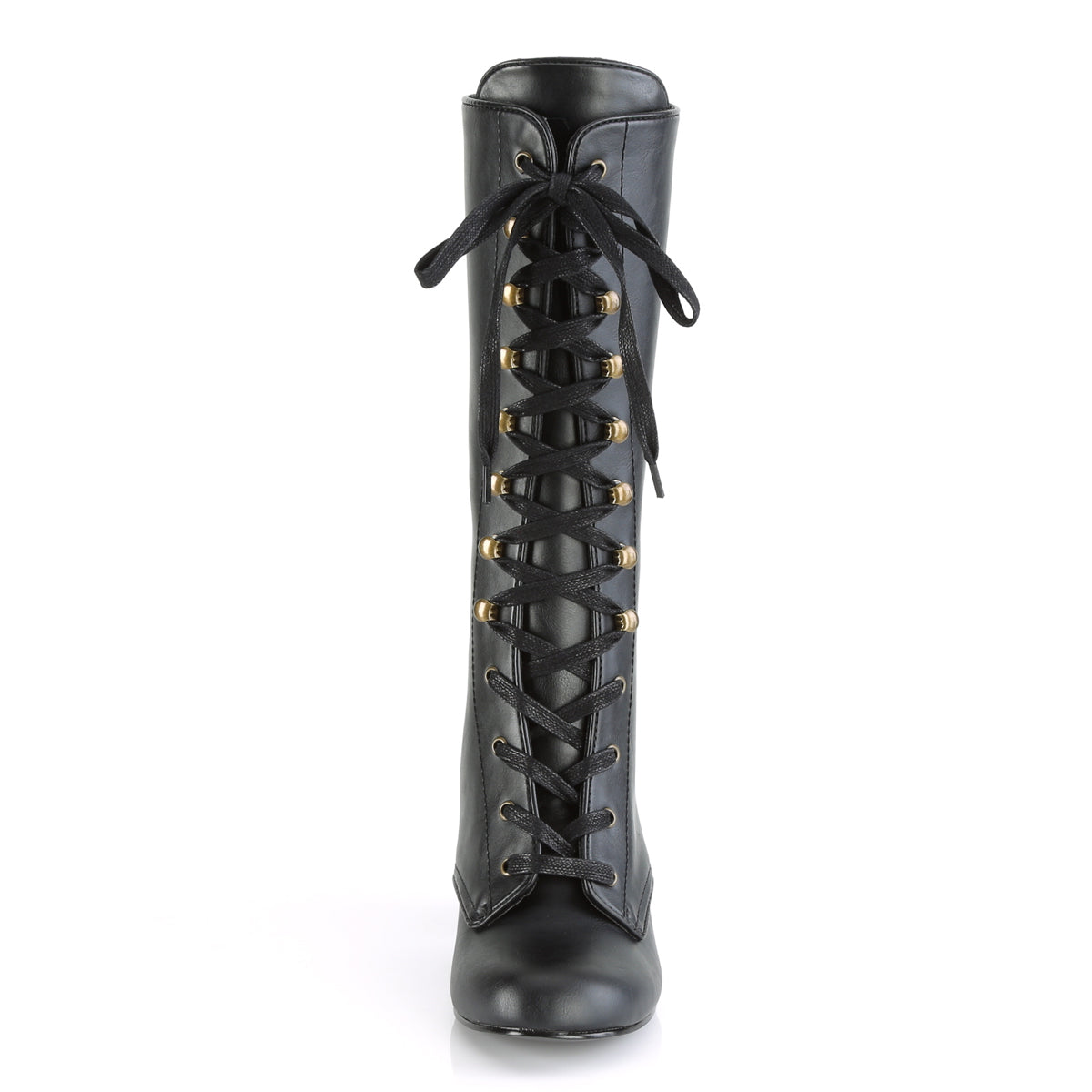 Women's Demonia Vivika-205 Knee-high Boots Black Vegan Leather | ESD270845