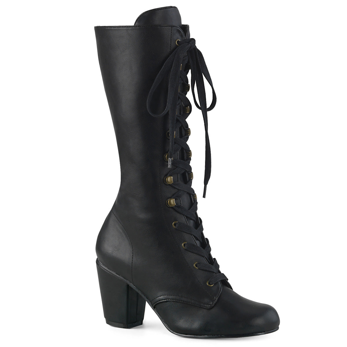 Women\'s Demonia Vivika-205 Knee-high Boots Black Vegan Leather | ESD270845