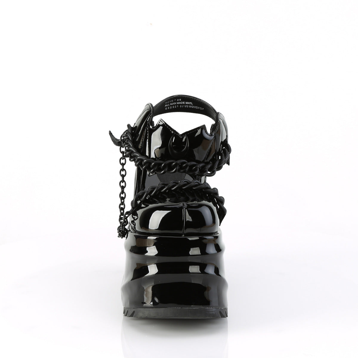 Women's Demonia Wave-20 Sandals Black Patent | IEU239158